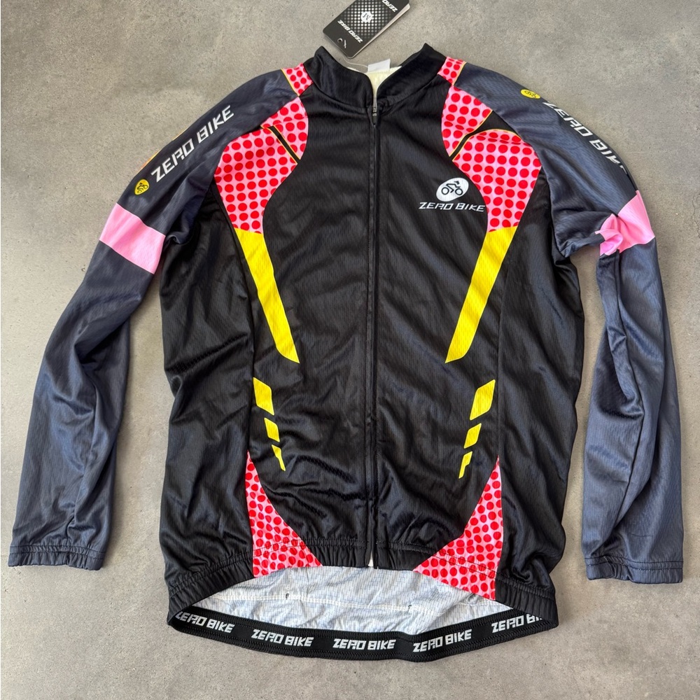 Zero Bike Cycling Jacket with Pink and Yellow Accents